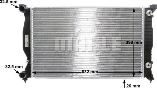 MAHLE CR 484 000S - Радіатор, охолодження двигуна autozip.com.ua