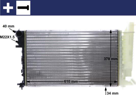 MAHLE CR 481 000S - Радіатор, охолодження двигуна autozip.com.ua