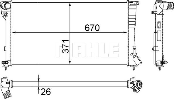 MAHLE CR 504 000S - Радіатор, охолодження двигуна autozip.com.ua