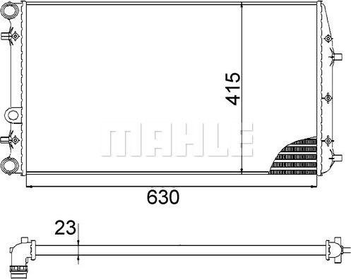 MAHLE CR 505 000S - Радіатор, охолодження двигуна autozip.com.ua