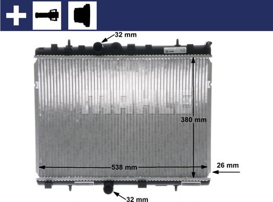 MAHLE CR 5 000S - Радіатор, охолодження двигуна autozip.com.ua