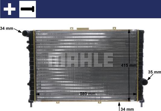 MAHLE CR 589 000S - Радіатор, охолодження двигуна autozip.com.ua