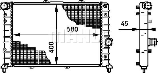 MAHLE CR 589 000S - Радіатор, охолодження двигуна autozip.com.ua