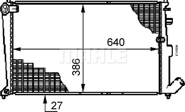 MAHLE CR 586 000S - Радіатор, охолодження двигуна autozip.com.ua