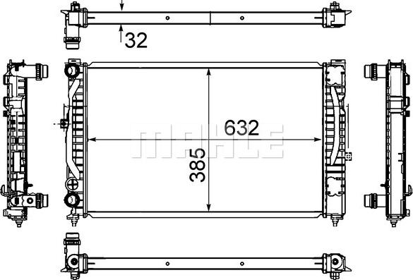 MAHLE CR 647 000S - Радіатор, охолодження двигуна autozip.com.ua