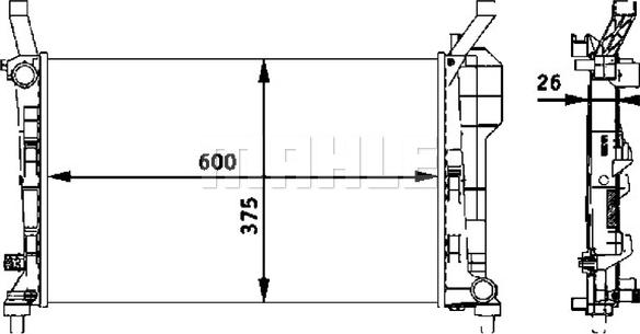 MAHLE CR 660 000P - Радіатор, охолодження двигуна autozip.com.ua