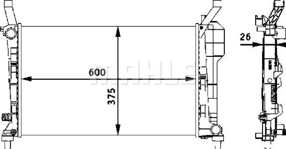 MAHLE CR 660 000S - Радіатор, охолодження двигуна autozip.com.ua