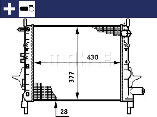 MAHLE CR 614 000S - Радіатор, охолодження двигуна autozip.com.ua