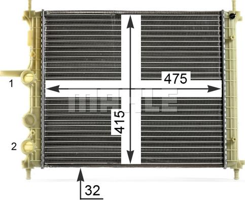 MAHLE CR 1998 000P - Радіатор, охолодження двигуна autozip.com.ua