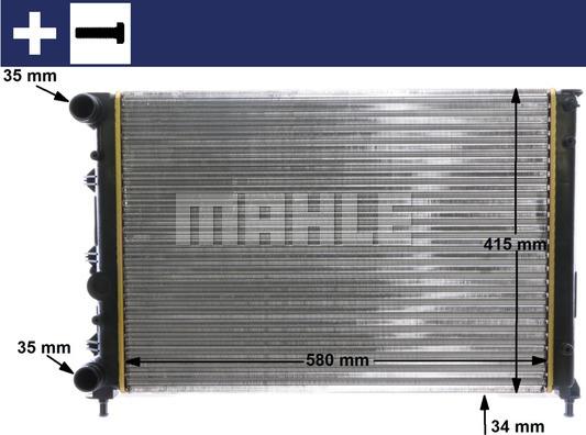 MAHLE CR 1411 000S - Радіатор, охолодження двигуна autozip.com.ua
