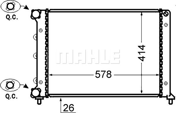 MAHLE CR 1411 000S - Радіатор, охолодження двигуна autozip.com.ua