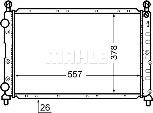 MAHLE CR 1412 000S - Радіатор, охолодження двигуна autozip.com.ua