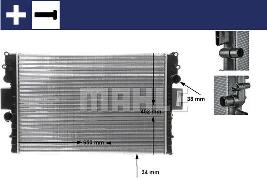 MAHLE CR 1551 000S - Радіатор, охолодження двигуна autozip.com.ua