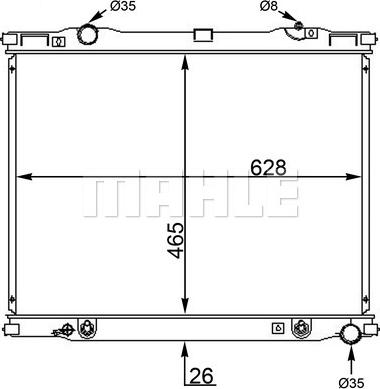 MAHLE CR 1569 000S - Радіатор, охолодження двигуна autozip.com.ua