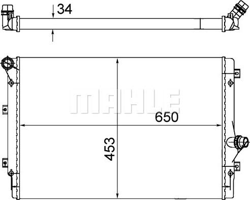 MAHLE CR 1539 002S - Радіатор, охолодження двигуна autozip.com.ua