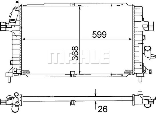 MAHLE CR 1687 000S - Радіатор, охолодження двигуна autozip.com.ua