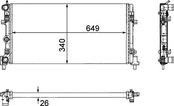 MAHLE CR 1096 000P - Радіатор, охолодження двигуна autozip.com.ua