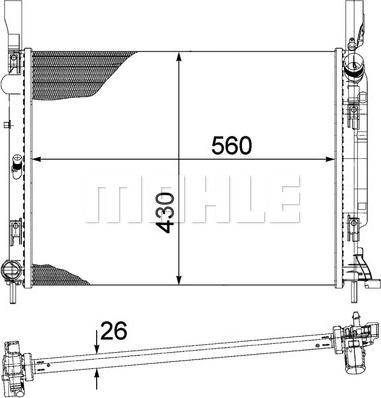 MAHLE CR 1154 000P - Радіатор, охолодження двигуна autozip.com.ua