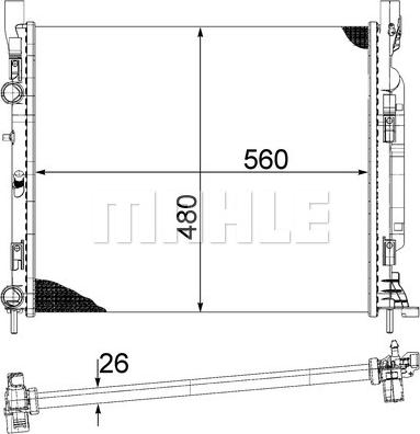 MAHLE CR 1155 000S - Радіатор, охолодження двигуна autozip.com.ua