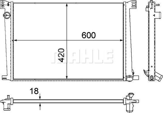 MAHLE CR 1123 000P - Радіатор, охолодження двигуна autozip.com.ua