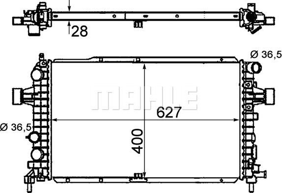 MAHLE CR 1856 000P - Радіатор, охолодження двигуна autozip.com.ua