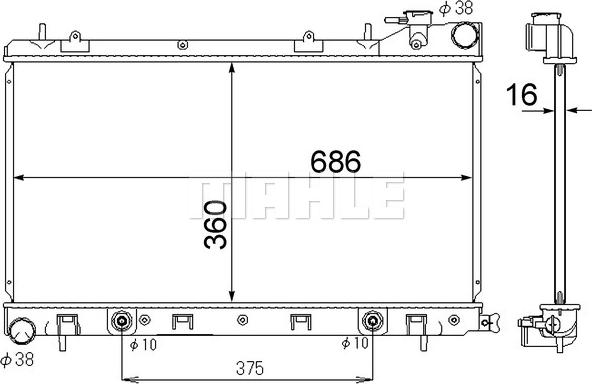 MAHLE CR 1874 000S - Радіатор, охолодження двигуна autozip.com.ua