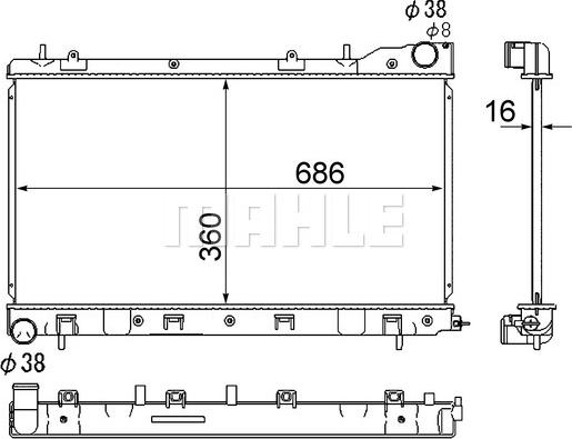 MAHLE CR 1875 000S - Радіатор, охолодження двигуна autozip.com.ua