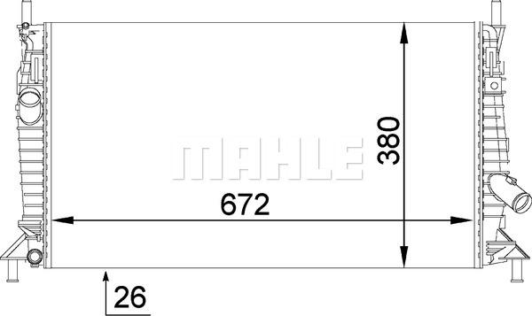 MAHLE CR 1351 000P - Радіатор, охолодження двигуна autozip.com.ua