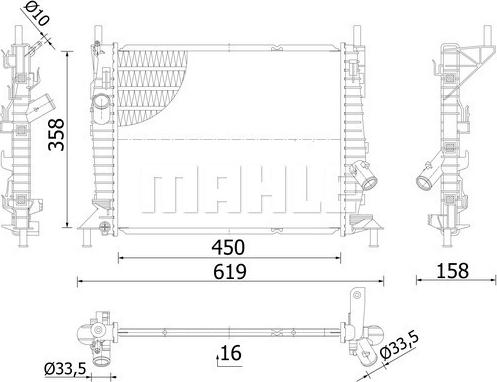 MAHLE CR 1352 000S - Радіатор, охолодження двигуна autozip.com.ua