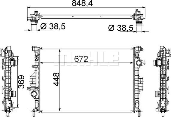 MAHLE CR 1748 000S - Радіатор, охолодження двигуна autozip.com.ua