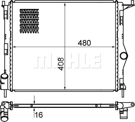 MAHLE CR 1765 000S - Радіатор, охолодження двигуна autozip.com.ua