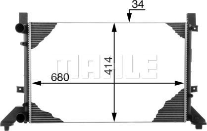 MAHLE CR 1715 000P - Радіатор, охолодження двигуна autozip.com.ua