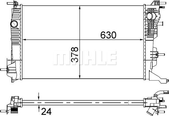 MAHLE CR 840 001S - Радіатор, охолодження двигуна autozip.com.ua