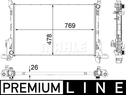 MAHLE CR 84 000P - Радіатор, охолодження двигуна autozip.com.ua