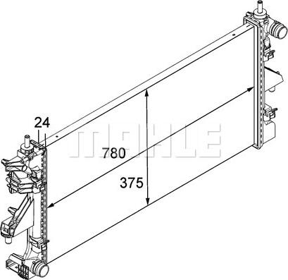 MAHLE CR 881 000P - Радіатор, охолодження двигуна autozip.com.ua