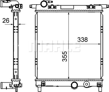 MAHLE CR 831 000S - Радіатор, охолодження двигуна autozip.com.ua