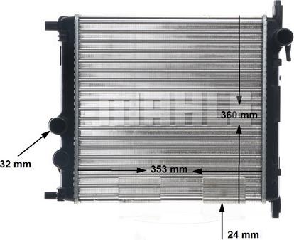 MAHLE CR 831 001S - Радіатор, охолодження двигуна autozip.com.ua