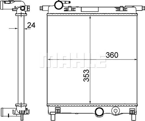 MAHLE CR 831 001S - Радіатор, охолодження двигуна autozip.com.ua