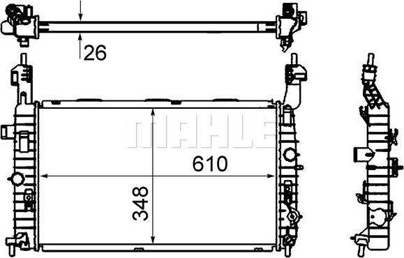 MAHLE CR 833 000S - Радіатор, охолодження двигуна autozip.com.ua