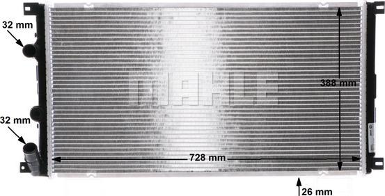 MAHLE CR 39 000S - Радіатор, охолодження двигуна autozip.com.ua