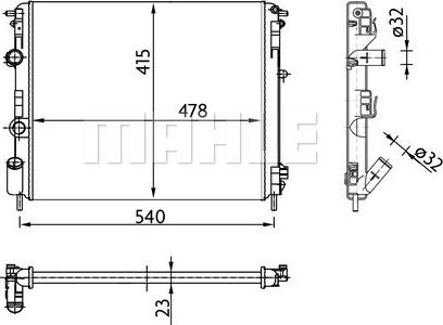 MAHLE CR 36 000S - Радіатор, охолодження двигуна autozip.com.ua
