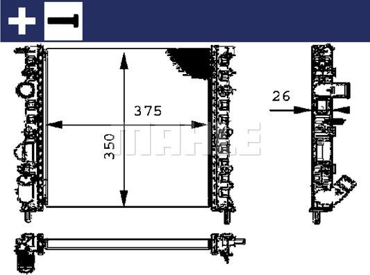 MAHLE CR 308 000S - Радіатор, охолодження двигуна autozip.com.ua