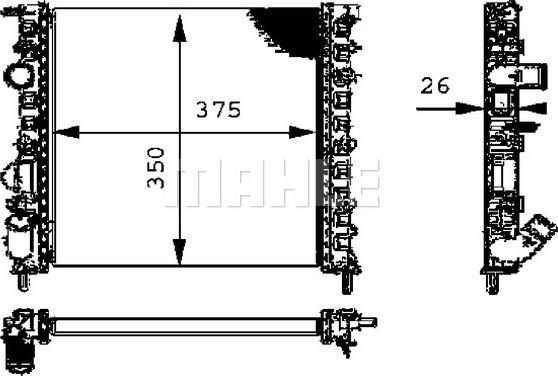 MAHLE CR 308 000S - Радіатор, охолодження двигуна autozip.com.ua