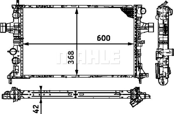 MAHLE CR 319 000S - Радіатор, охолодження двигуна autozip.com.ua