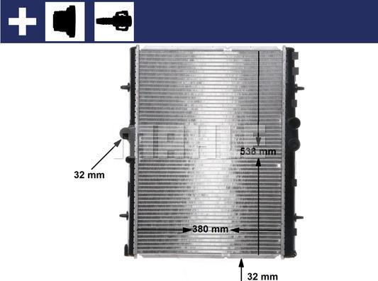 MAHLE CR 32 000S - Радіатор, охолодження двигуна autozip.com.ua