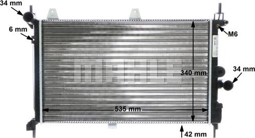 MAHLE CR 267 000S - Радіатор, охолодження двигуна autozip.com.ua