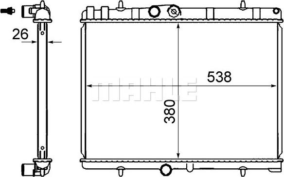 MAHLE CR 2014 000S - Радіатор, охолодження двигуна autozip.com.ua