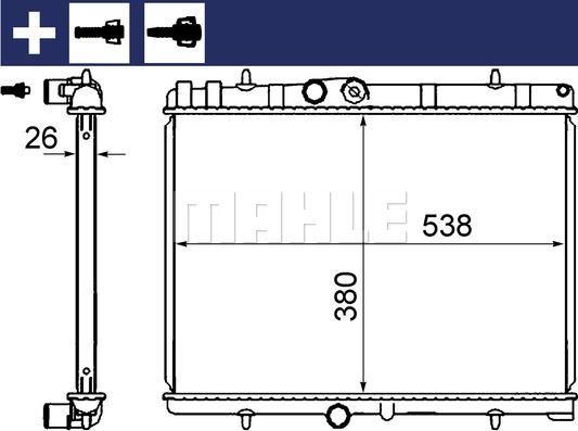 MAHLE CR 2014 000S - Радіатор, охолодження двигуна autozip.com.ua