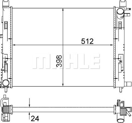MAHLE CR 2166 001S - Радіатор, охолодження двигуна autozip.com.ua