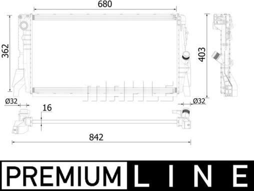 MAHLE CR 2315 000P - Радіатор, охолодження двигуна autozip.com.ua